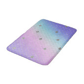 Girly Paars Pink Aqua Silver Mermaid Glitter Badmat (Gekanteld)