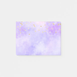 Girly Paars Pink Tie Dye Gold Confetti Post-it® Notes