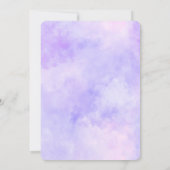 Girly Paars Pink Tie Dye Kaart (Achterkant)