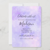 Girly Paars Pink Tie Dye Kaart (Voorkant)