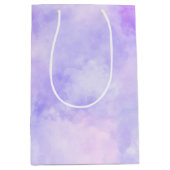 Girly Paars Pink Tie Dye Medium Cadeauzakje (Voorkant)