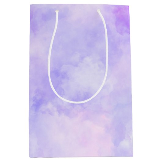 Girly Paars Pink Tie Dye Medium Cadeauzakje (Voorkant)