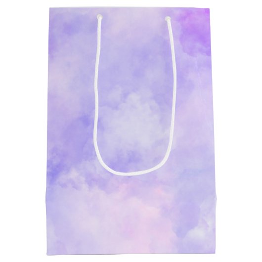 Girly Paars Pink Tie Dye Medium Cadeauzakje (Achterkant)