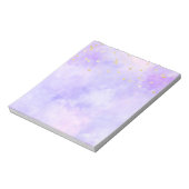 Girly Paars Pink Tie Gold Confetti Notitieblok (Linkerzijde)