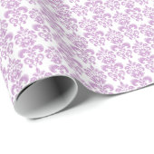 Girly Paars White Vintage Damask Pattern 2 Cadeaupapier (Rol Hoek)