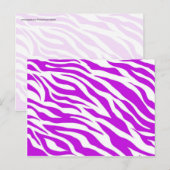 Girly Paars White Zebra Stripes Wild Animal Print Briefkaart (Voorkant / Achterkant)