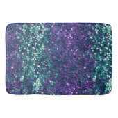Girly Paarse Aqua Zeemeermin Sparkle Badmat (Voorkant)