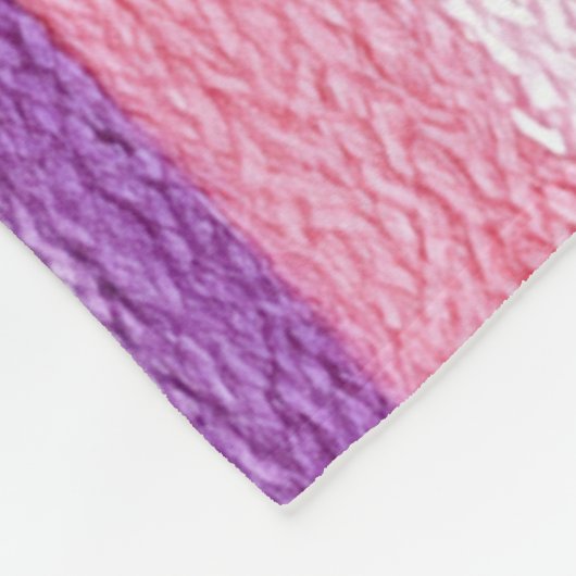 Girly Paarse Blush Roze Rode Strepen Kerst Fleece Deken (Hoek)