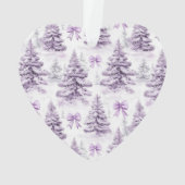 Girly Paarse Blush Roze Rode Strepen Kerst Ornament (achterkant)