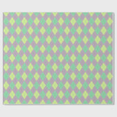 Girly Paarse en Groene Argyle Patroon Kinder Cadeaupapier (Vlak)