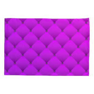 Girly Paarse Faux gewatteerde vierkant patroon Kussensloop