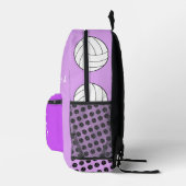 Girly Paarse Foto Volleybaltas gepersonaliseerd Bedrukte Rugzak (Rechts)