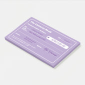 Girly Paarse Geld Manifestatie Check Post-it® Notes (Schuin)