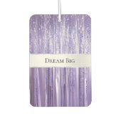 Girly Paarse Glam Glitzy Tinsel Stripes Luchtverfrisser (Voorkant)