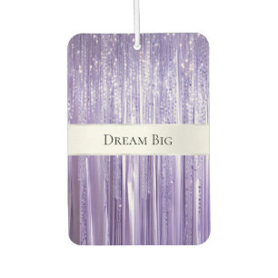 Girly Paarse Glam Glitzy Tinsel Stripes Luchtverfrisser