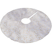 Girly Paarse Glam Gold Leopard Print Waterverf Kerstboom Rok (Gekanteld)