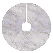 Girly Paarse Glam Gold Leopard Print Waterverf Kerstboom Rok (Voorkant)