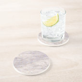 Girly Paarse Glam Gold Leopard Print Waterverf Zandsteen Onderzetter (Zijkant)