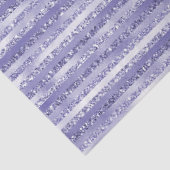 Girly Paarse Glitter Glam Stripes Tissuepapier (Detail)