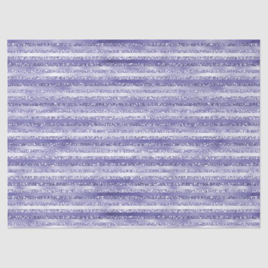 Girly Paarse Glitter Glam Stripes Tissuepapier (Voorkant)