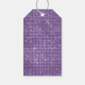 Girly Paarse Glitzy Sparkle Cadeaulabel (Achterkant)