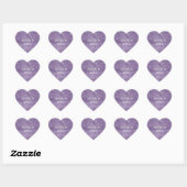 Girly Paarse Glitzy Sparkle Hart Sticker (Vel)