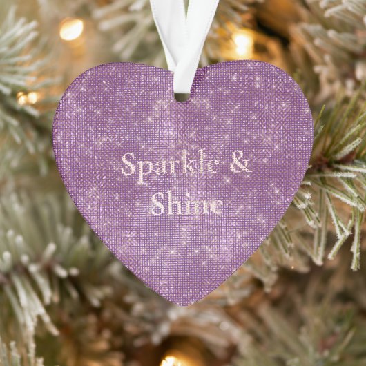 Girly Paarse Glitzy Sparkle Ornament (Boom)