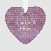 Girly Paarse Glitzy Sparkle Ornament (voorkant)