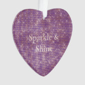 Girly Paarse Glitzy Sparkle Ornament (voorkant)