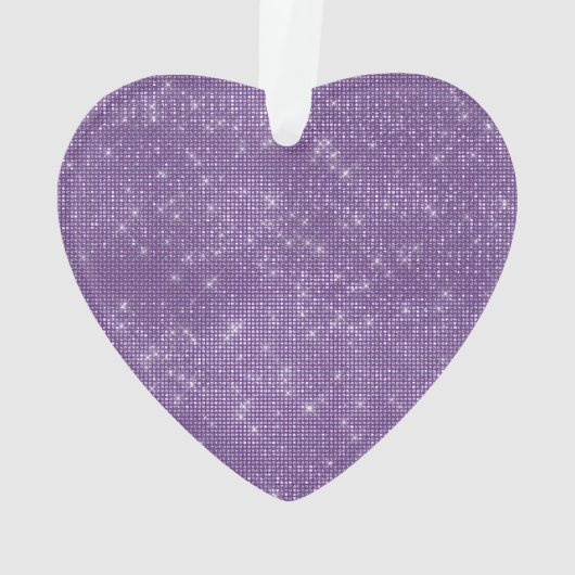 Girly Paarse Glitzy Sparkle Ornament (achterkant)