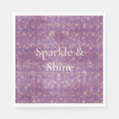 Girly Paarse Glitzy Sparkle Servet (Voorkant)