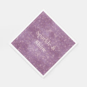 Girly Paarse Glitzy Sparkle Servet (Hoek)
