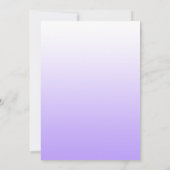 girly paarse gradiënt ombre fotoscript sweet 16 kaart (Achterkant)