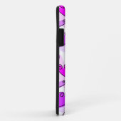 Girly Paarse Harten Schattigee Romantische Valenti Case-Mate iPhone Case (Achterkant/rechts)