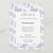 Girly Paarse Lavendel Vlinders Verjaardag Kaart (Voorkant / Achterkant)