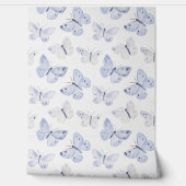 Girly Paarse lavendelvlinders Behang (Afrollen)