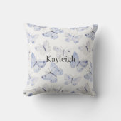 Girly Paarse lavendelvlinders Kussen (Voorkant)