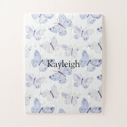 Girly Paarse lavendelvlinders Legpuzzel (Verticaal)