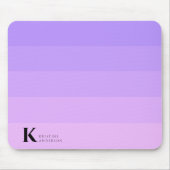Girly Paarse Lila Ombre Classic Monogram Muismat (Voorkant)