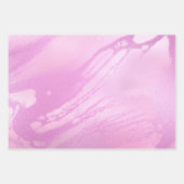 Girly Paarse Roze Abstract Inpakpapier Vel (Voorkant 3)