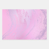 Girly Paarse Roze Abstract Inpakpapier Vel (Voorkant 2)