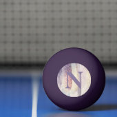 Girly paarse roze glitter sparkle initiaal monogra pingpongbal (Net)