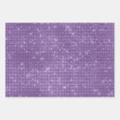 Girly Paarse Silver Pink Glitzy Sparkle Inpakpapier Vel (Voorkant)