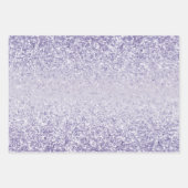 Girly Paarse Stippen Harten Glitter Glitz Inpakpapier Vel (Voorkant 3)