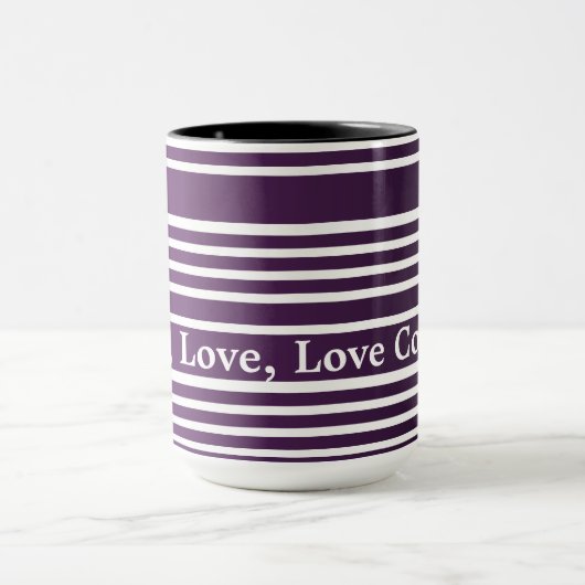 Girly paarse streep ontworpen drink mok (Midden)