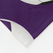girly paarse zwarte voetballen tekstpatroon fleece deken (Hoek)