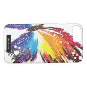 Girly Paint Splashed Realistic Butterfly Monogram Case-Mate iPhone Case (Achterkant (Horizontaal))