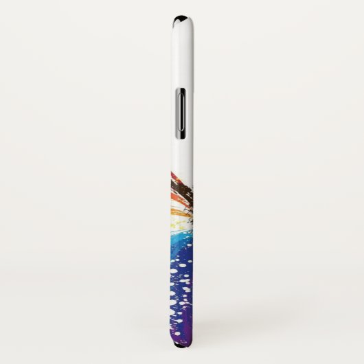 Girly Paint Splashed Realistic Butterfly Monogram Case-Mate iPhone Case (Achterkant / rechts)