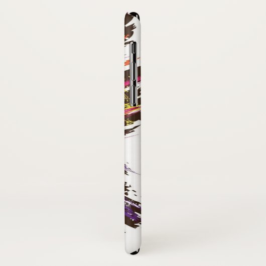 Girly Paint Splashed Realistic Butterfly Monogram Case-Mate iPhone Case (Achterkant/links)