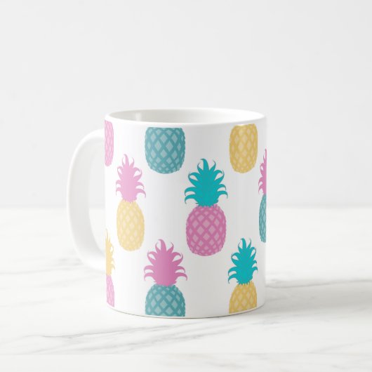 Girly Panapples Monogram Koffiemok (Voorkant links)